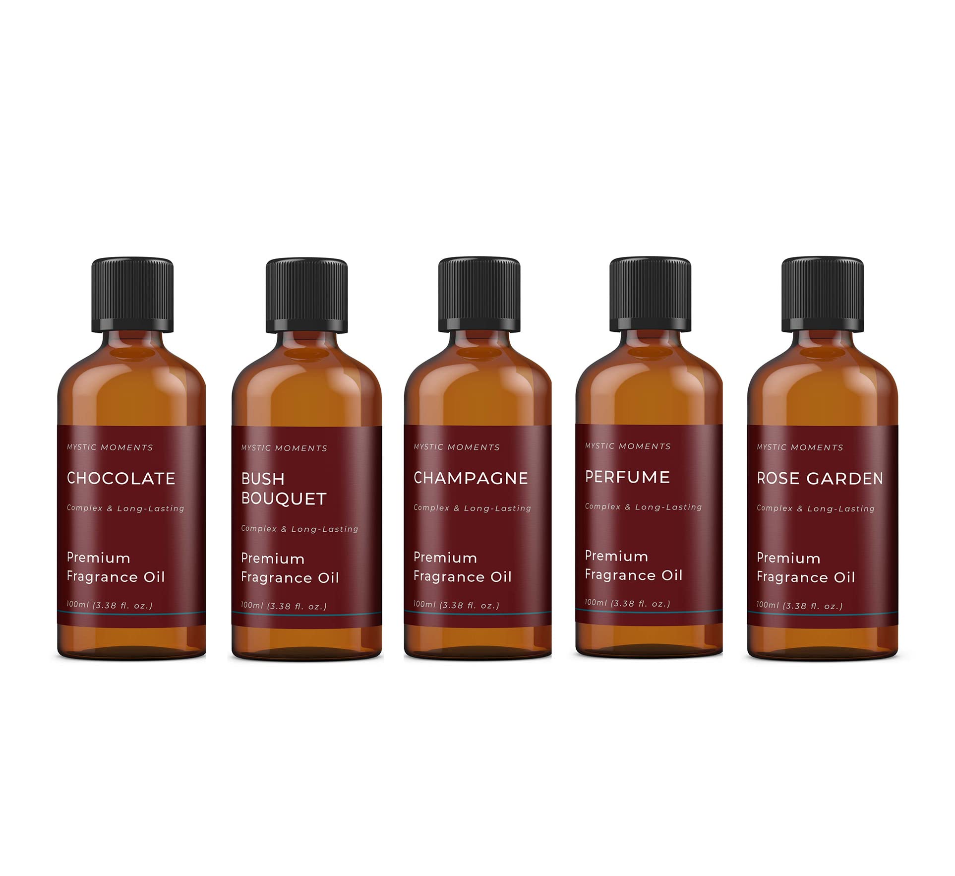 Mystic Moments | Valentines Romance Gift Starter Pack of 5 Fragrant Oils 5 x 100ml| Sweet Floral & Dessert-Inspired Aromas for Candles, Soaps & DIY Home Scents — image 1