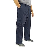 ROCXL Big & Tall Men's Cotton Cargo Pants with Expandable Waist