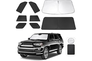 TINGLU Window Shades for Toyota 4Runner 2010-2024 Accessories Car Side Full Windows Rear Triangular Windshield Sun Shade Sun UV Rays & Privacy Protection for Camping,Napping,and Relaxing 8PCS