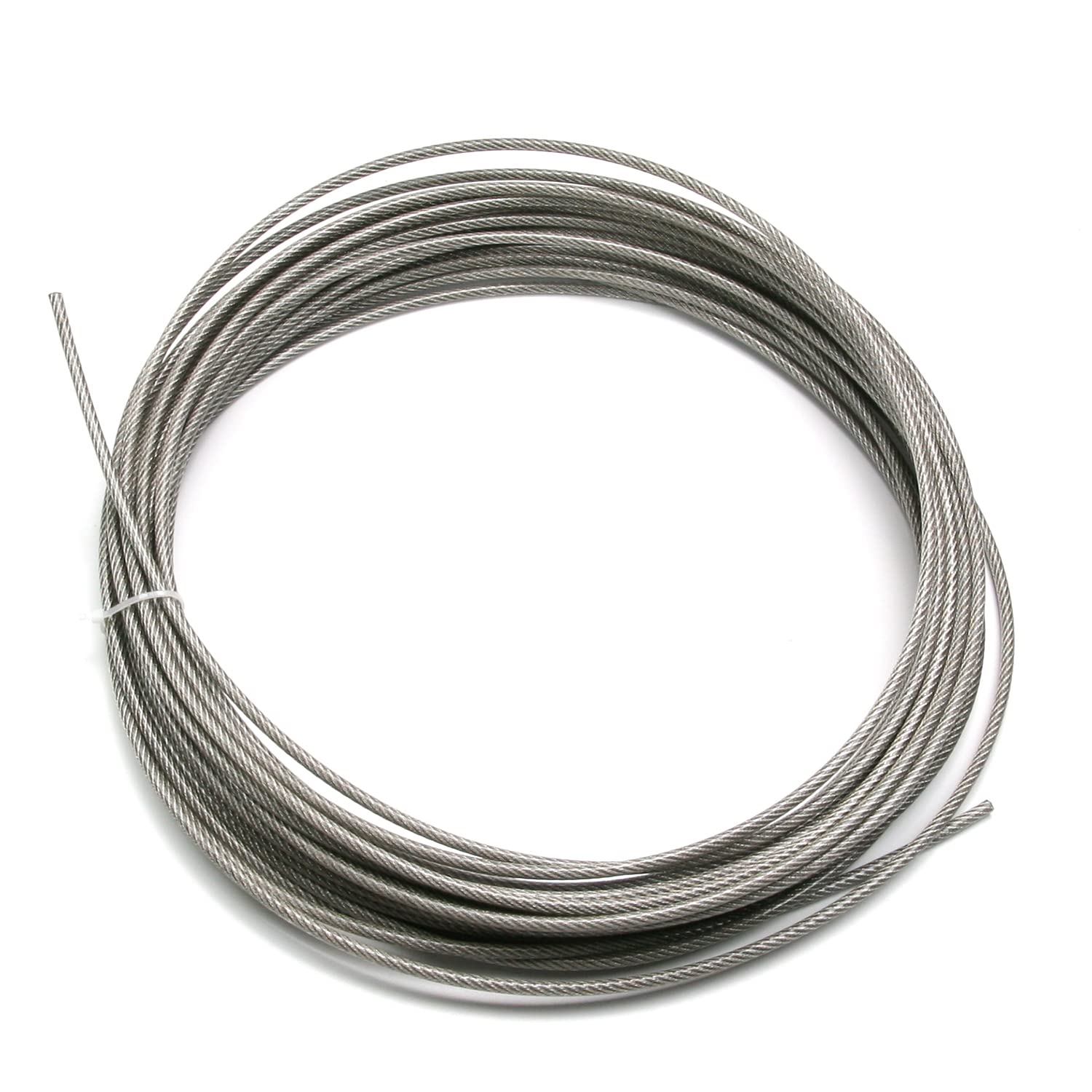 Othmro 52.49FT Wire Rope 304 Stainless Steel Cable Rope, 0.16inch Dia Flexible Metal Wire Rope Cable for Railing, Decking, Outdoor Shades, DIY Balustrade 1pcs