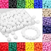 ZHIYUXI 15mm Silicone Beads for Keychain Making kit 70PCS Silicone Beads for Pens Bracelet Making