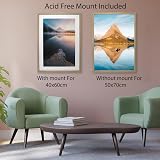 YiPinYin 50x70cm Wood Frame 3 Pack with Acid Free Mounts for 40x60cm view 3