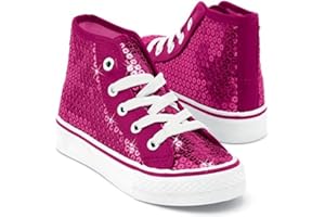 Balera Sequin High and Low Top Sneakers for Girls & Women Perfect for Dance
