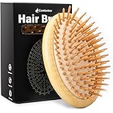 Bamboo Brush for Hair Growth(No Handle Design) Combetter, Natural Wood Brush, Mini Hair Scalp Massager Bamboo Bristles Detangling Hairbrush for Women, Men &Kids