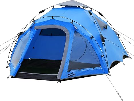 Amazon ドイツの本格派アウトドア ブランドqeedo キィード クイックオーク３ Quick Oak3 ワンタッチテント 秒速展張 クイックアップ システム ３人用 ４シーズン対応 二重層ウォール底布一体型 耐水圧3000ミリ 高耐久性 高い防水性能 最高ランク紫外線遮蔽性能