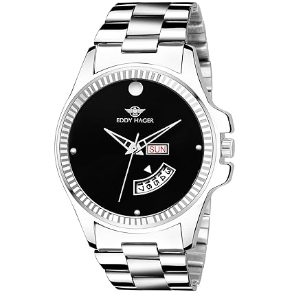 Black Day and Date Mens Watch EH-218-BK