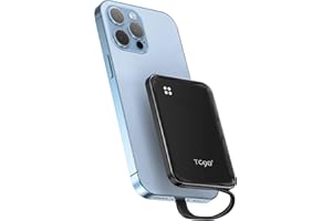 TG90° Mini Power Bank 4500mah Portable Charger with Built in Cable, Ultra Compact Battery Pack Portable Phone Charger Compatible with iPhone 13/13 Pro/12/12 Pro/11/11 Pro Max/X/XR/8/8 Plus/SE