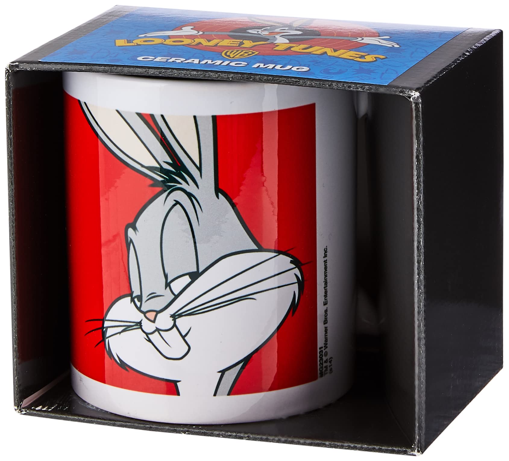 Pyramid International Looney Tunes Mug (Bugs Bunny Design) 11oz Ceramic Coffee Mug, Cups and Coffee Mugs for Women and Men, Mugs for Kids - Official Merchandise, White