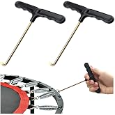 Quacc 2 PCS Trampoline Spring Puller Tool, Trampoline T-Hook Tool, Black | Spring Puller Tool, Ergonomic Handle, for Jumping Trampoline Spring Installation, Lawnmowers, Motorcycles