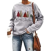 TUEIwiwo Women Merry Christmas Sweatshirts
