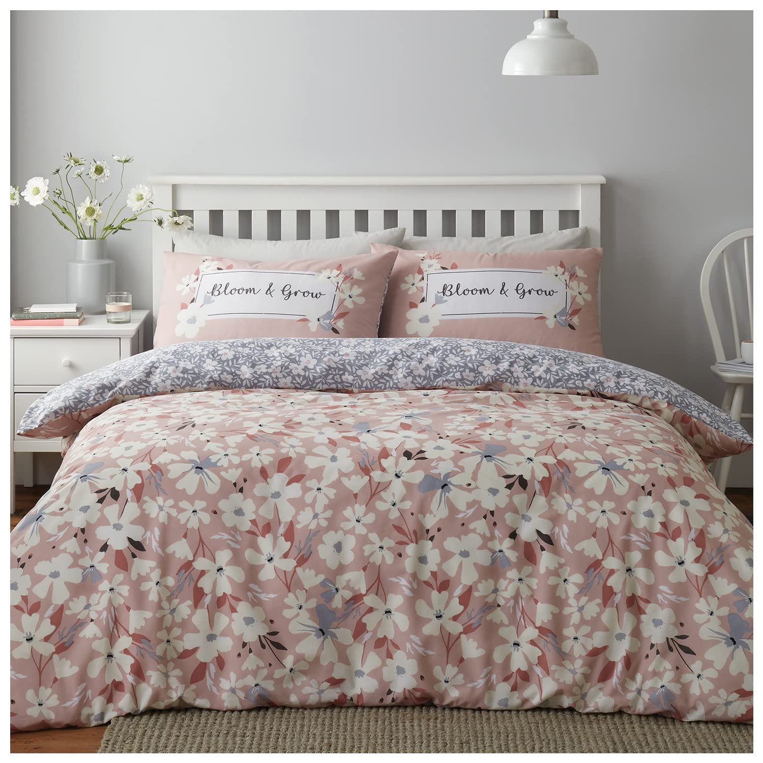 GC GAVENO CAVAILIA 3 Piece Leaves Duvet Covers Double Size, Easy Care Breathable Flowers Bedding For Couple, Multi-Romantic Ditsy Floral (716785)