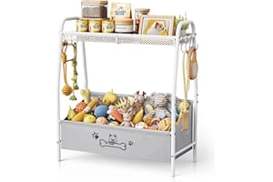 Lomivra Large Dog Toy Basket (23.6"x11.2"x9.7"), Dog Toy Bin with Storage Organizer, Trapezoid Dog Toy Box for Dog Stuff, Toy Holder Chest for Pet Dog Cat, Dog Essentials for Dog Accessories