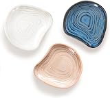 Pretty Jolly Ceramic Spoon Rest Set of 3 Dune Shape Dishwasher Safe view 1