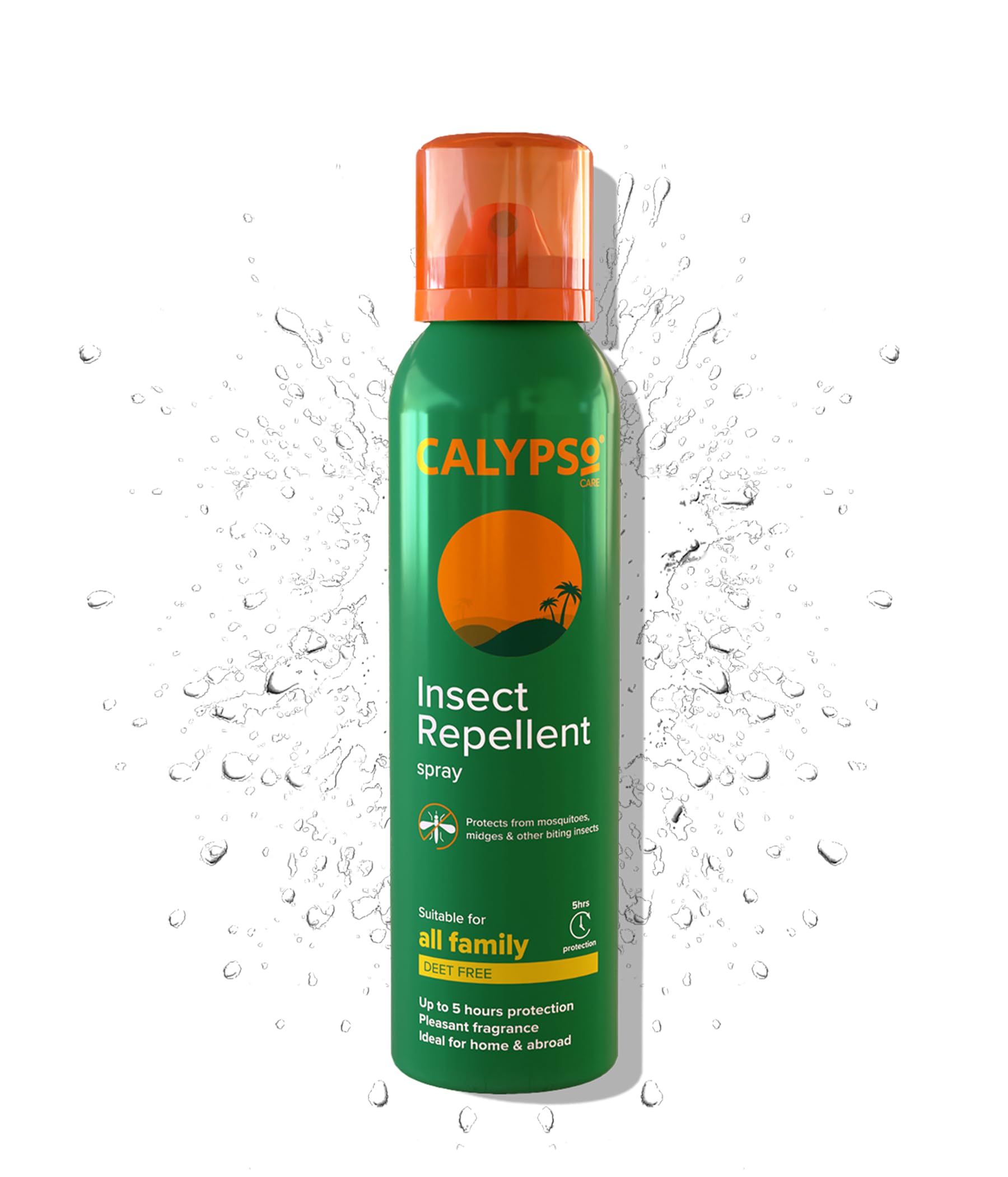 Calypso Insect Repellent Spray Deet Free - up to 5 Hours Protection for The Whole Family - 150ml