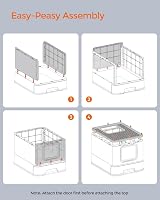 Feandrea Hidden Cat Litter Box with Hood and Slide-Out Tray 15 kg Max Load view 9