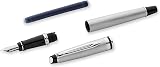 Waterman Expert Fountain Pen Stainless Steel Chrome Trim Medium Nib Gift Box view 3