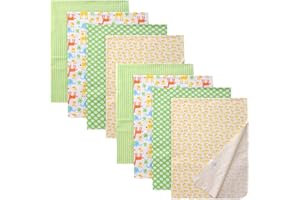 Waoot Kdet Cotton Flannel Receiving Blankets Baby 8 Pcs, Baby Swaddle Blankets, Infant Flannel Blanket 30 X 30 Inch for Boy Girl (Style5)