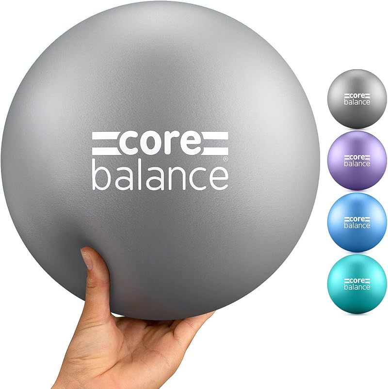 Core Balance Soft Pilates Ball Anti Burst 23cm Inflation Tube Small 9 Inch