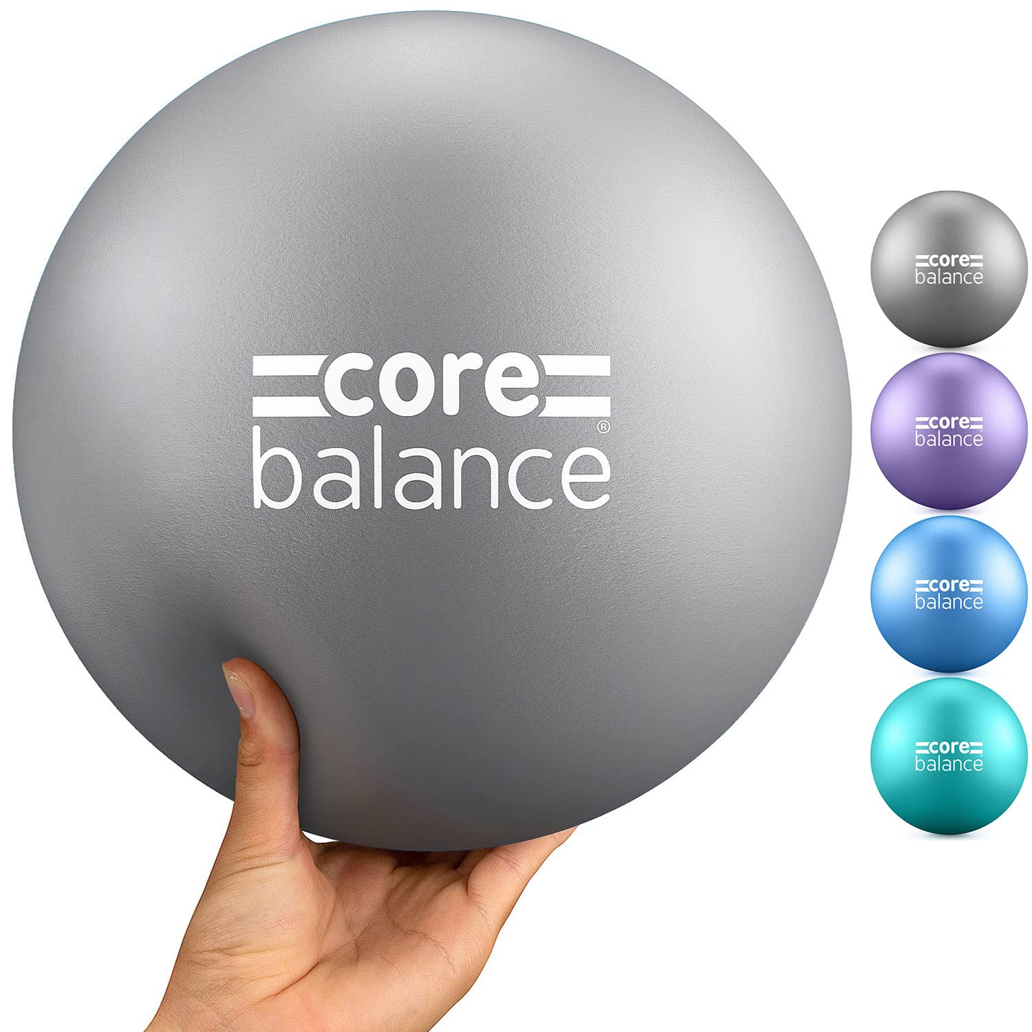 Core Balance Soft Pilates Ball Anti Burst With Inflation Tube Small 23cm / 9 Inch