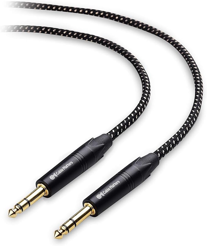 Cable Matters Preminum Braided Balanced 1/4 Inch TRS Cable