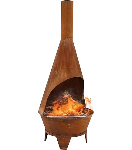 Amazon.com : Sunnydaze 70-Inch Rustic Chiminea Outdoor Fireplace