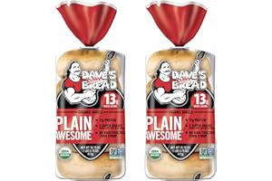 Generic Dave's Killer Bread Plain Awesome Organic Bagels - 16.75oz (USDA ORGANIC Non-GMO, NO High Fructose Corn Syrup, No Artificial Flavors, Whole Grain (2 PACK 10 Bagels in Total)