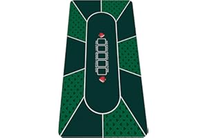 nuveti 47 x 24Inch Poker Mat Poker Table Top, Portable Texas Hold'em Poker Table Topper, Foldable Poker Table Tops Non-Slip Rubber Bottom for Card Games, Blackjack