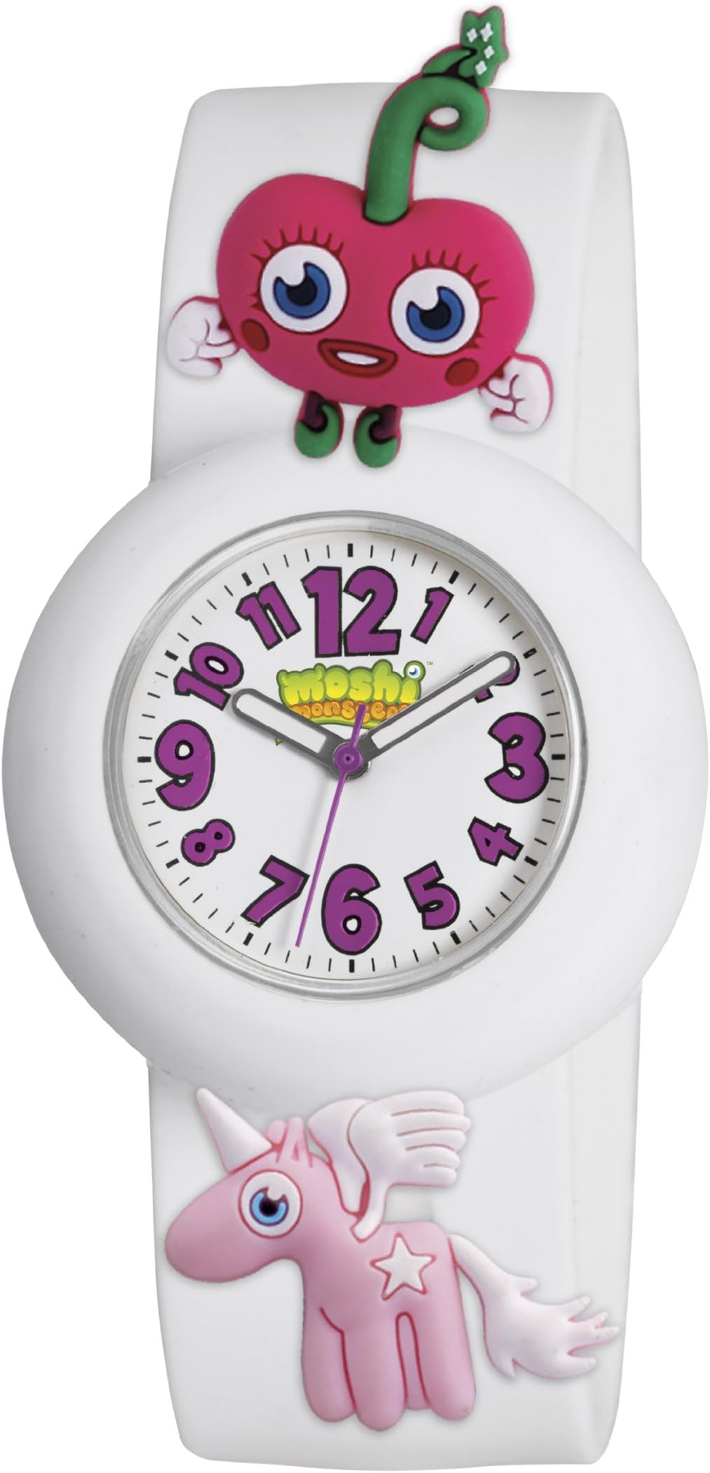 Moshi Monsters Children's Quartz Watch with White Dial Analogue Display and White Silicone Strap MMLU-0002