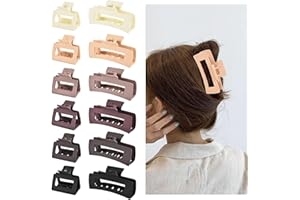 12 Pcs Hair Clips,Rectangle Clips,Accessories for Women and Girls,Including 6 Pcs 4.1 Inch Large Clips for Thick Hair and 6 P