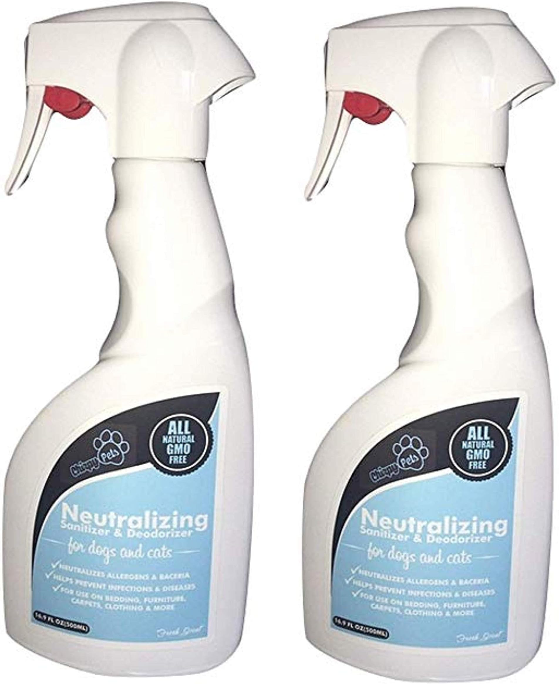 Chirpy Pets Neutralizing Sanitizer and Deodorizer Spray ( 2 Pack) Home safe, Pet safe, People safe, Kills Odor Safely