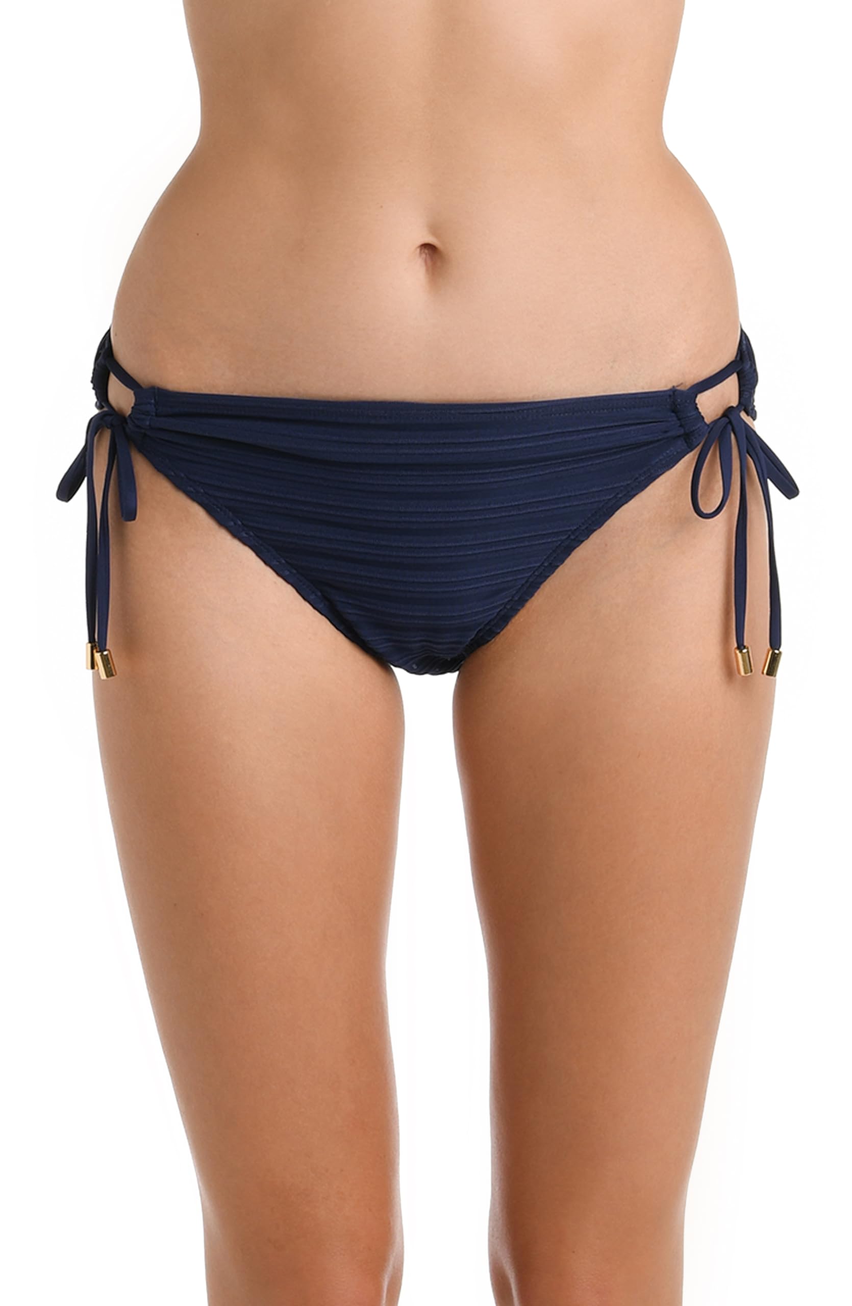 La Blanca Women’s Side Tie Hipster Swimsuit Bottom, Indigo//Fluid Lines, 4