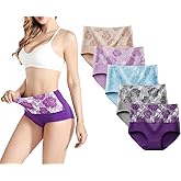 Kinyanco High Waist Tummy Control Panties for Women, Cotton Underwear No Muffin Top Shapewear Brief Panties
