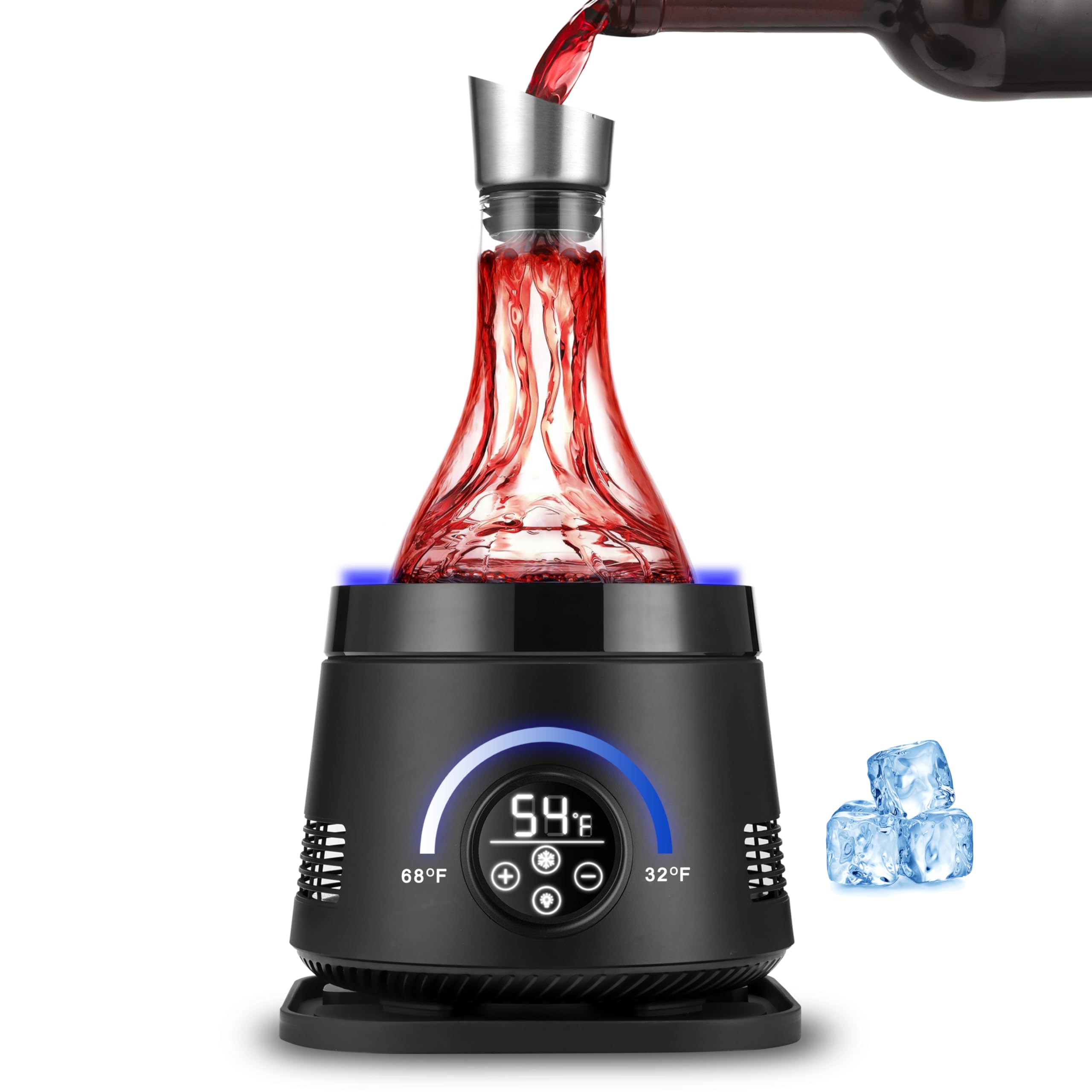 Photo 1 of Cobalance Electric Wine Chiller Decanter with Built-in Aerator, 50oz Bottles Cooler & Carafe, 24-Hour Keep Cool, Perfect for Red, White Wine, Gift for Lovers