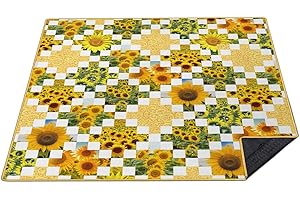 Supfitness Extra Large Picnic Blankets Waterproof Foldable (80 "x 80") Beach Blanket Waterproof Sandproof,3-Layer Thicking Mat Outdoor Packable Camping Blanket