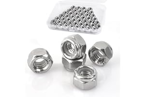 ALLWIN 5/16-18 Lock Nuts - Nylon Insert Hex Locknuts,304 Stainless Steel,Plain Finish (25 Pack)