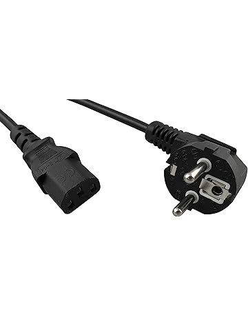 PremiumCord Netzkabel 230V 2m Schuko-Netzstecker gerade IEC C13-Buchse gerade Netzkabel ...