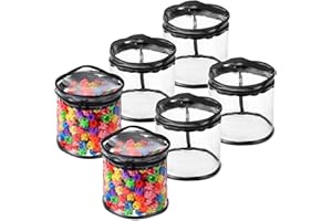 Ribbonlic 6 Pcs Toy Storage Bags, PVC Clear Toy Organizing Bags with Zipper, Waterproof Toy Bags for Board Games, Building Blocks, Puzzles and Small Toys