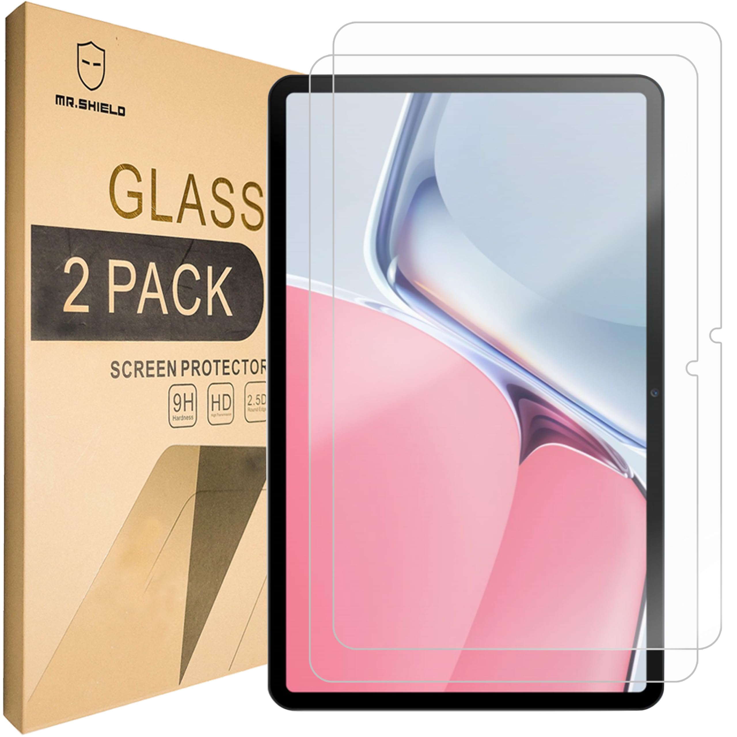 Mr.Shield Screen Protector For DOOGEE T20 Ultra [12 Inch] [Tempered Glass] [2-PACK] Screen Protector