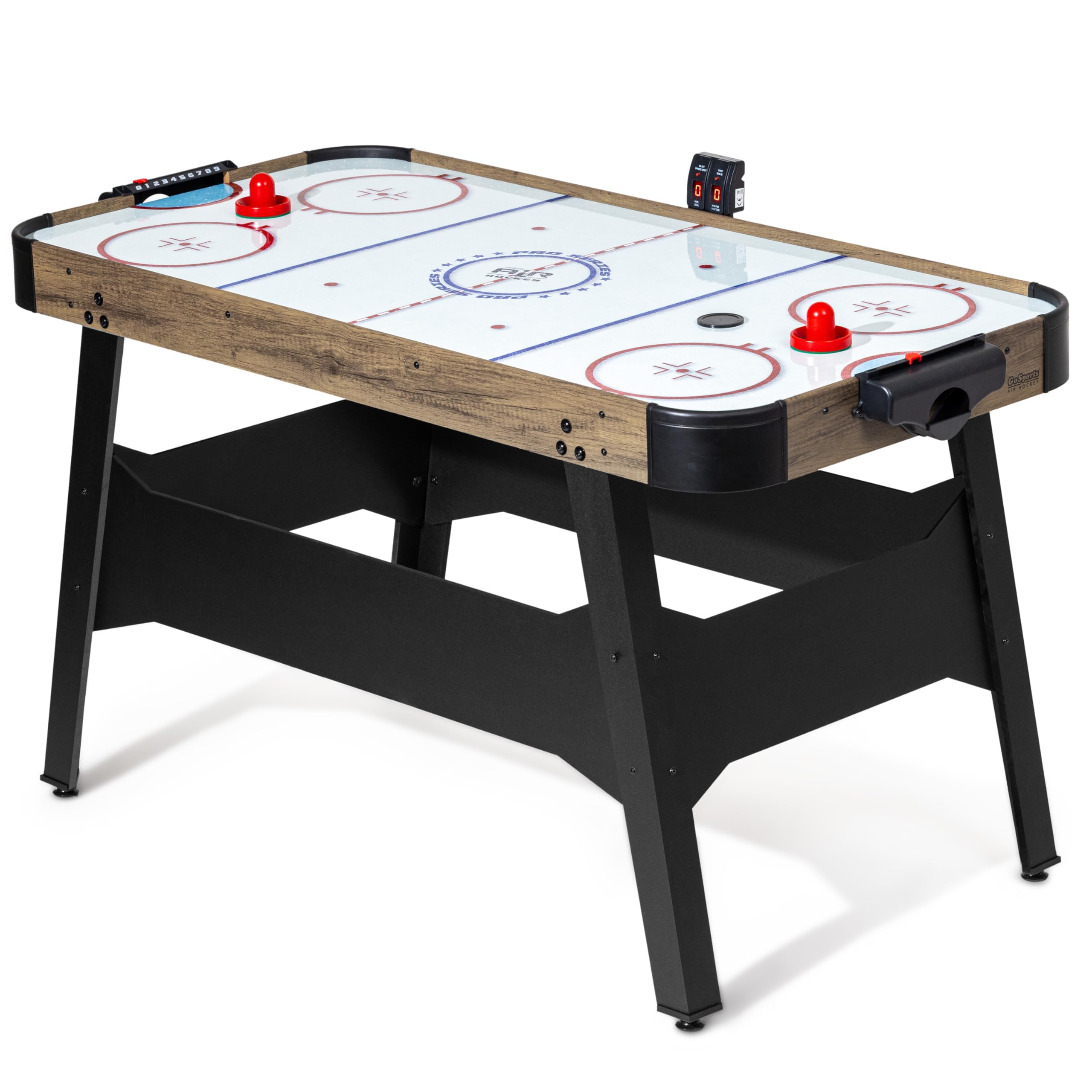Photo 1 of GoSports 54 Inch Air Hockey Arcade Table for Kids & Adults - Includes 2 Pushers, 3 Pucks, AC Motor, and LED Scoreboard