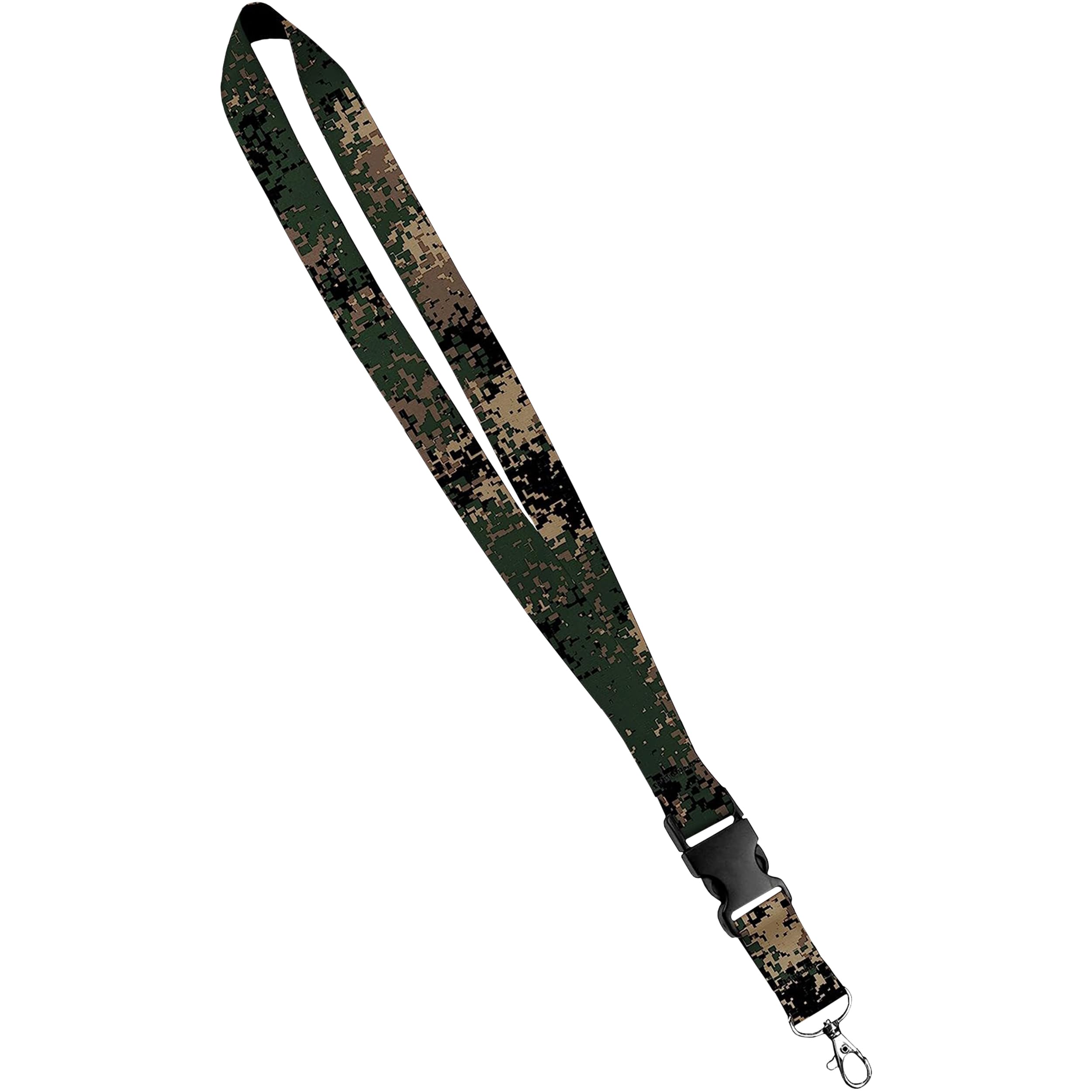 Moose Pet Wear Fashionable Lanyard - Satin Keychain Necklace, ID Badge Holder โ 1 Inch, Jarhead Camouflage Green โ image 1
