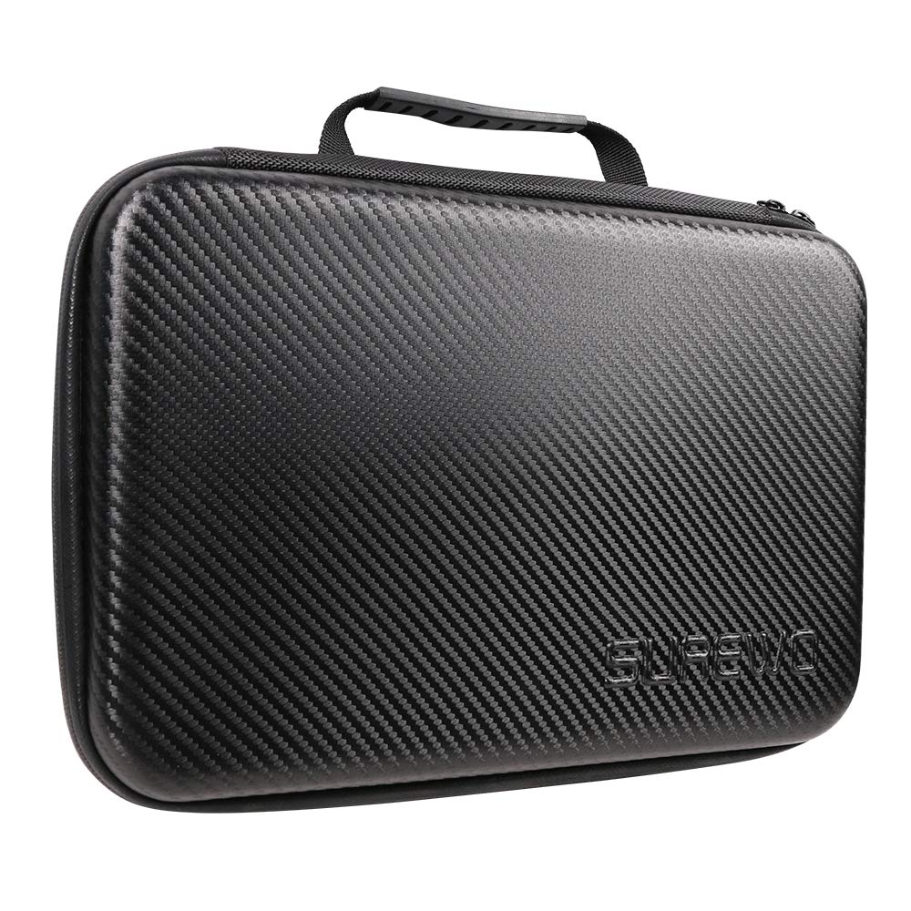 SUREWO Surface-Waterproof Carrying Case Compatible with GoPro Hero 13/12/11/10/9/8/7/(2018)/6/5 Black,AKASO/Campark/YI Action Camera and More(Large)