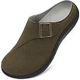 LeIsfIt Womens Wide Clogs Adjustable Diabetic Mules Slip on Clog Slippers for Swollen Edema Feet Wide Width Mules Potato Shoes