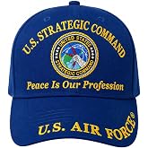United States Air Force USAF Strategic Command Embroidered Cap Hat - Adjustable Blue