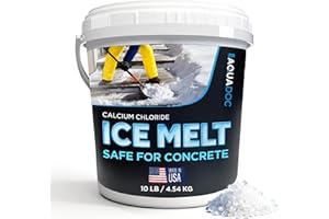 MAV AQUADOC AquaDoc Ice Melt Safe for Concrete - Snow Salt & Rock Salt for Snow, Calcium Chloride Ice Melt for Driveway & Sidewalk Effective at -25°F, 10 Pounds
