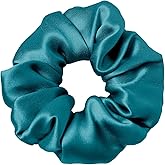 LILYSILK Silk Hair Scrunchies/Ties for Frizz & Breakage Prevention, 100% Mulberry, No Damage, Elastic ponytail Holders, 1Pc, Adriatic Blue