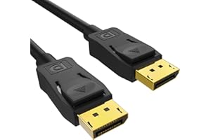 Syncwire DisplayPort Cable 6.5 Feet - [ Gold Plated, High Speed 17Gbps] DisplayPort to DisplayPort Cord (DP to DP Cable), Sup