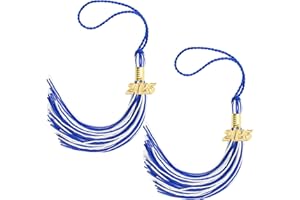 DIUEOLY 2025 Tassel Graduation, 2 Pcs Graduation Tassel 2025, 2025 Tassel, Graduation Cap Tassel with 2025 Charm for Graduation Cap Tassel Charm for Graduate Hat Decorations Ceremonies Accessories Blue White