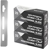 Feather Artist Club Professional Razor Blades - Single Straight Edge Replacement Blades for Full-Face Shaving, Beard Edging &amp; Line-Ups - For Barbers &amp; Men's Grooming - Made in Japan (3 Packs of 20)