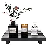 Renawe Black Bathroom Counter Organizer Wooden