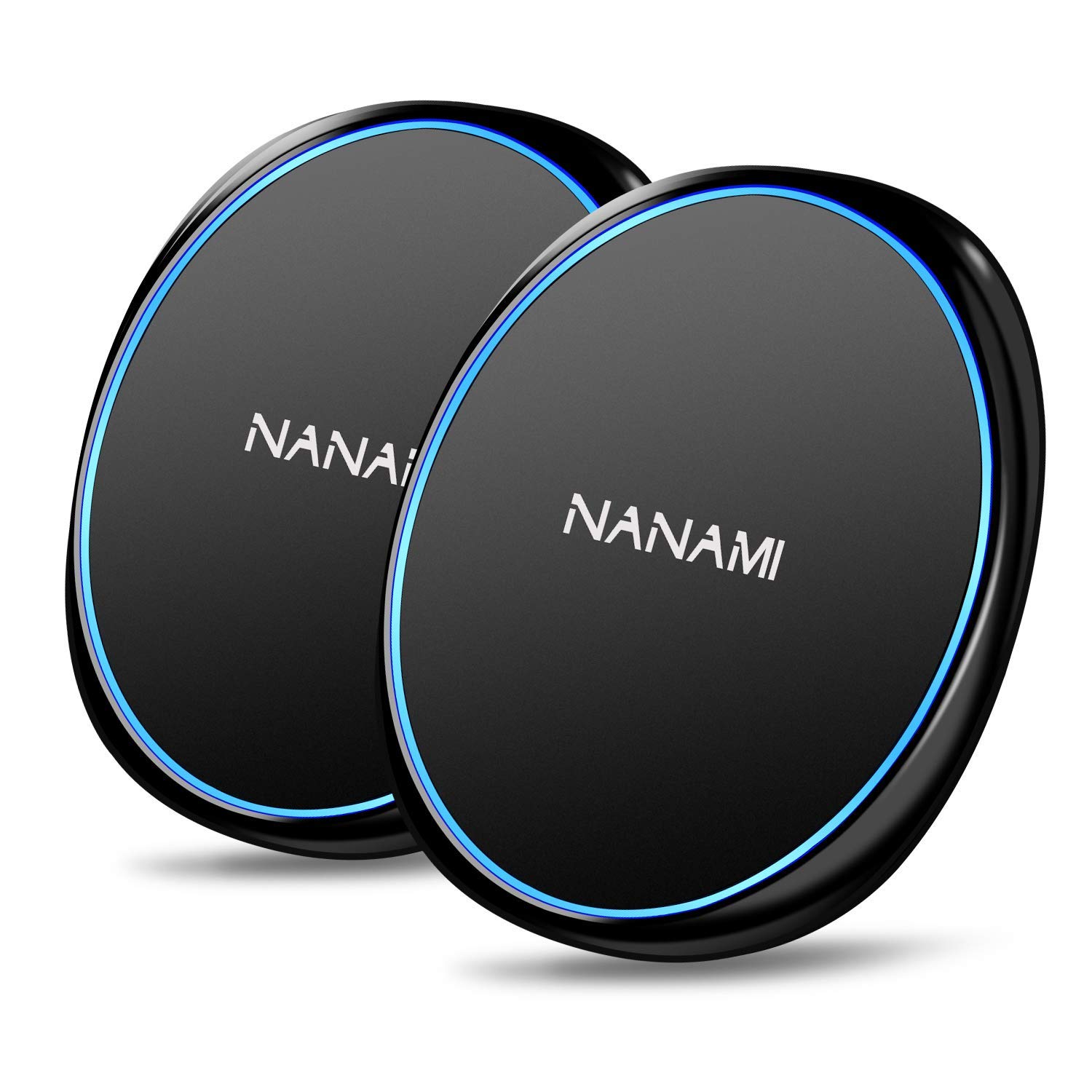 NANAMI ワイヤレス充電器 急速 2台セット 置くだけ充電器 10W/7.5W iPhone 16/15/14/13/12 (Pro/Pro Max/Mini) SE第三世代/11Pro/Xs (Max)/XR/8(Plus) Galaxy S25/S24/S23/S22(Ultra)/S21/S20 AirPods 4/Pro(第二世代)/3 全Qi機種対応 新生活アイテム 父の日ギフト 黒 の商品画像